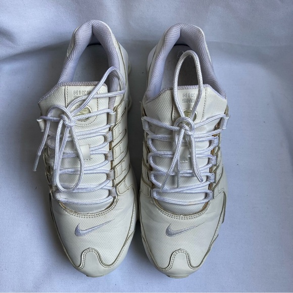 Nike Shox NZ Running Athletic White Leather Shoes 378341-128 - Picture 6 of 9